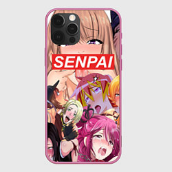 Чехол для iPhone 12 Pro Max SENPAI, цвет: 3D-малиновый