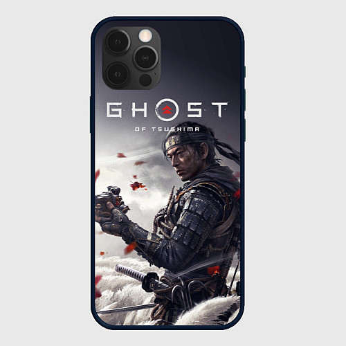 Чехол iPhone 12 Pro Max Ghost of Tsushima / 3D-Черный – фото 1