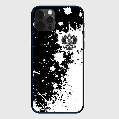 Чехол iPhone 12 Pro Max Россия / 3D-Черный – фото 1