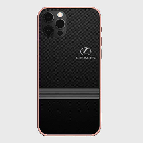 Чехол iPhone 12 Pro Max LEXUS / 3D-Светло-розовый – фото 1