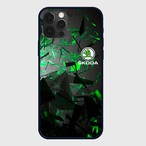 Чехол iPhone 12 Pro Max SKODA / 3D-Черный – фото 1