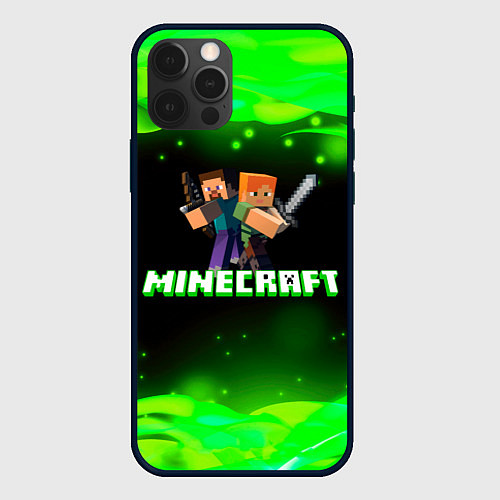 Чехол iPhone 12 Pro Max Minecraft 1 / 3D-Черный – фото 1