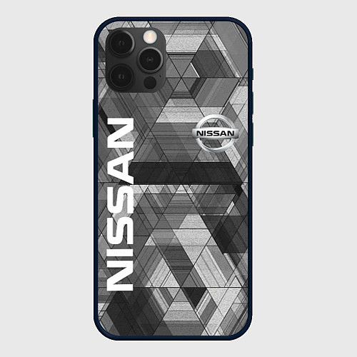 Чехол iPhone 12 Pro Max NISSAN / 3D-Черный – фото 1