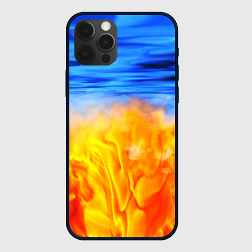 Чехол iPhone 12 Pro Max ЛЕД И ПЛАМЯ / 3D-Черный – фото 1