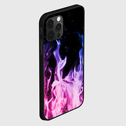 Чехол для iPhone 12 Pro Max НЕОНОВЫЙ ОГОНЬ, цвет: 3D-черный — фото 2