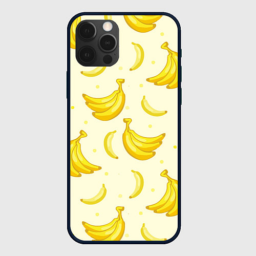 Чехол iPhone 12 Pro Max Банана / 3D-Черный – фото 1