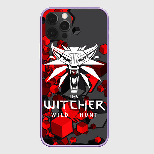 Чехол iPhone 12 Pro Max The Witcher / 3D-Сиреневый – фото 1