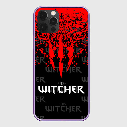 Чехол iPhone 12 Pro Max The Witcher / 3D-Сиреневый – фото 1