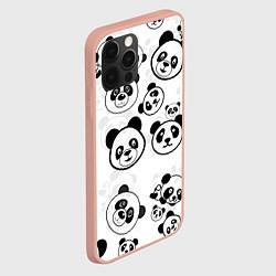 Чехол для iPhone 12 Pro Max Панды, цвет: 3D-светло-розовый — фото 2