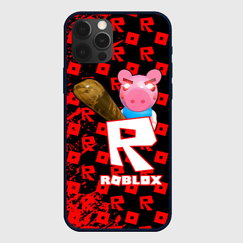 Чехол iPhone 12 Pro Max ROBLOX: PIGGI / 3D-Черный – фото 1