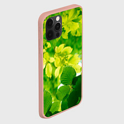 Чехол для iPhone 12 Pro Max Листья, цвет: 3D-светло-розовый — фото 2
