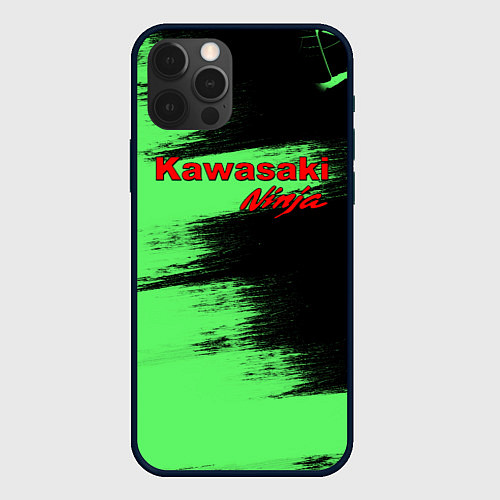 Чехол iPhone 12 Pro Max Kawasaki / 3D-Черный – фото 1