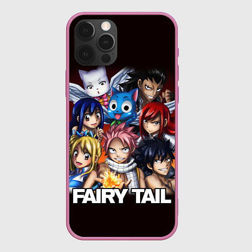 Чехол iPhone 12 Pro Max FAIRY TAIL ХВОСТ ФЕИ / 3D-Малиновый – фото 1