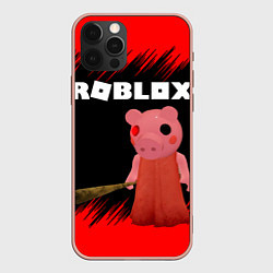 Чехол для iPhone 12 Pro Max Roblox Piggy, цвет: 3D-светло-розовый
