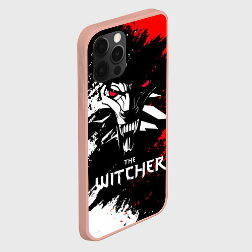 Чехол iPhone 12 Pro Max The Witcher / 3D-Светло-розовый – фото 2