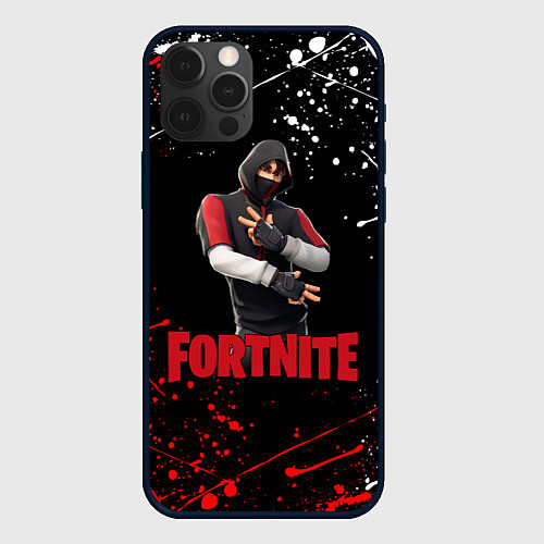 Чехол iPhone 12 Pro Max FORTNITE x IKONIK / 3D-Черный – фото 1