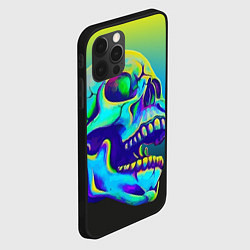 Чехол для iPhone 12 Pro Max Neon skull, цвет: 3D-черный — фото 2