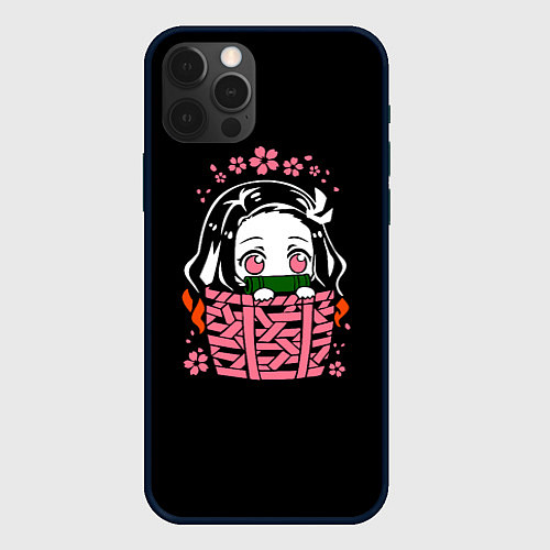 Чехол iPhone 12 Pro Max KIMETSU NO YAIBA NEZUKO / 3D-Черный – фото 1