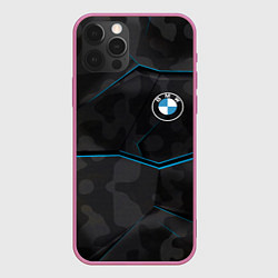 Чехол для iPhone 12 Pro Max BMW, цвет: 3D-малиновый