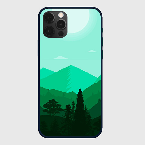 Чехол iPhone 12 Pro Max Горы пейзаж дикая природа / 3D-Черный – фото 1