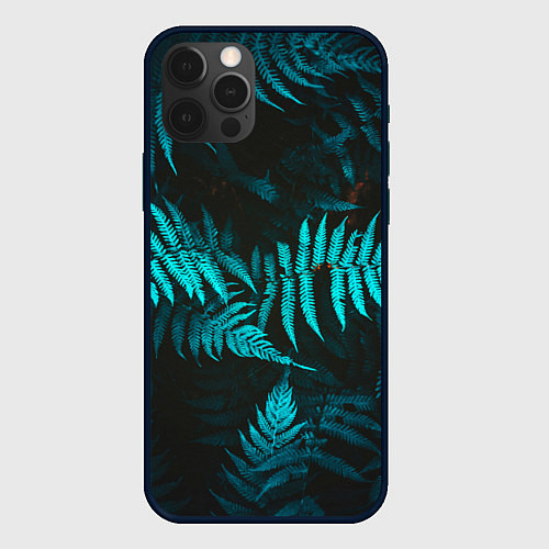 Чехол iPhone 12 Pro Max ПАПОРОТНИК / 3D-Черный – фото 1
