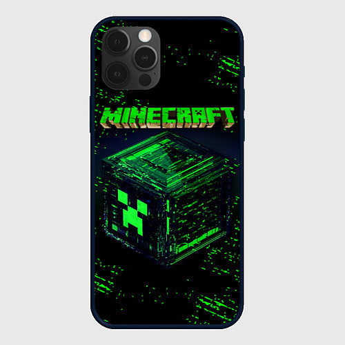 Чехол iPhone 12 Pro Max MINECRAFT / 3D-Черный – фото 1