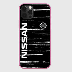 Чехол для iPhone 12 Pro Max NISSAN, цвет: 3D-малиновый