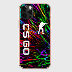 Чехол для iPhone 12 Pro Max CS GO КС ГО, цвет: 3D-светло-розовый