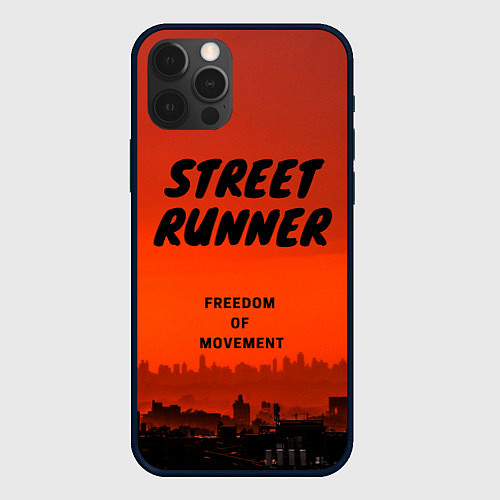 Чехол iPhone 12 Pro Max Street runner / 3D-Черный – фото 1
