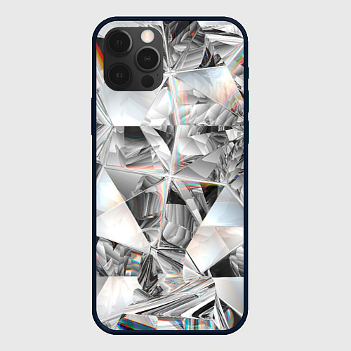Чехол iPhone 12 Pro Max Зеркальный калейдоскоп / 3D-Черный – фото 1
