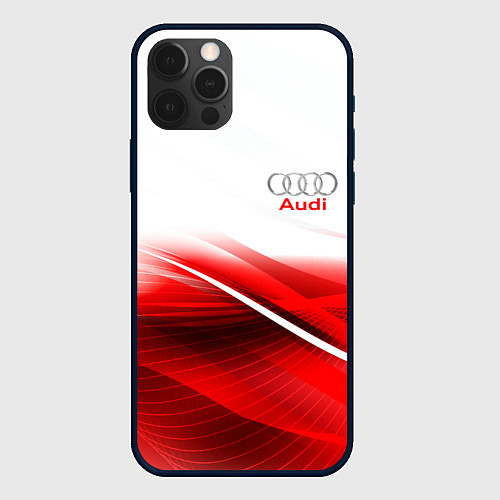 Чехол iPhone 12 Pro Max AUDI / 3D-Черный – фото 1