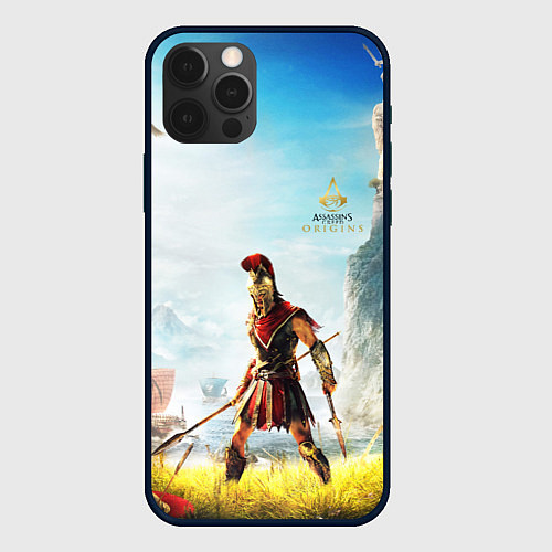 Чехол iPhone 12 Pro Max AssassinS Creed Origins odyssey / 3D-Черный – фото 1