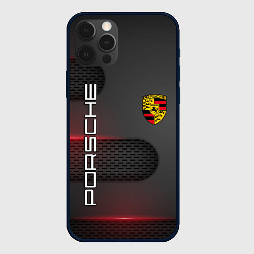 Чехол iPhone 12 Pro Max PORSCHE / 3D-Черный – фото 1