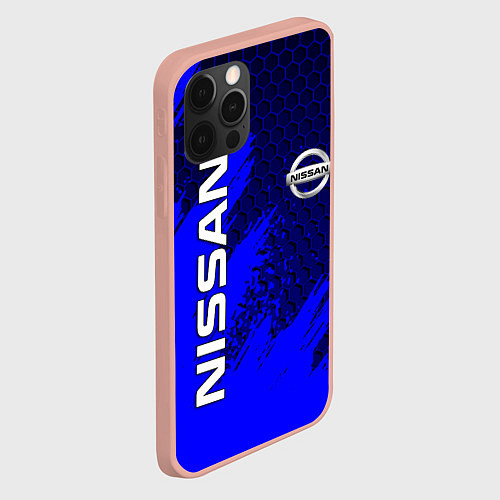 Чехол iPhone 12 Pro Max NISSAN / 3D-Светло-розовый – фото 2