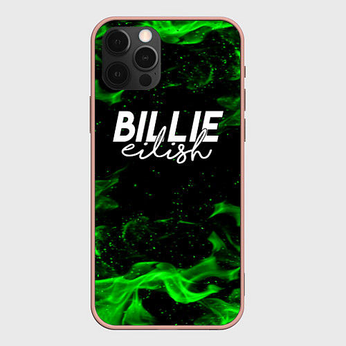 Чехол iPhone 12 Pro Max BILLIE EILISH / 3D-Светло-розовый – фото 1