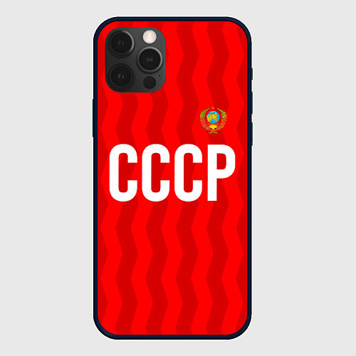 Чехол iPhone 12 Pro Max Форма сборной СССР / 3D-Черный – фото 1