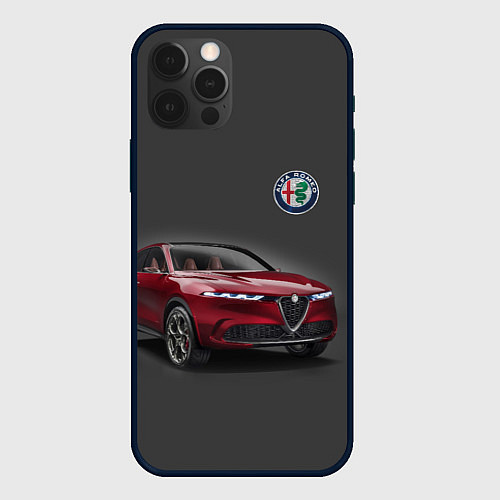 Чехол iPhone 12 Pro Max Alfa Romeo - Italy / 3D-Черный – фото 1