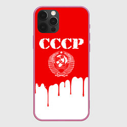 Чехол для iPhone 12 Pro Max СССР, цвет: 3D-малиновый