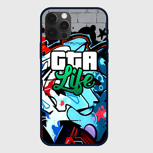 Чехол iPhone 12 Pro Max GTA LIFE / 3D-Черный – фото 1