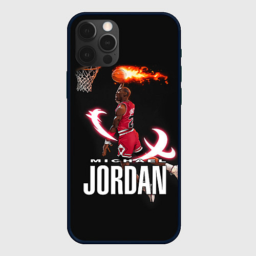 Чехол iPhone 12 Pro Max MICHAEL JORDAN / 3D-Черный – фото 1