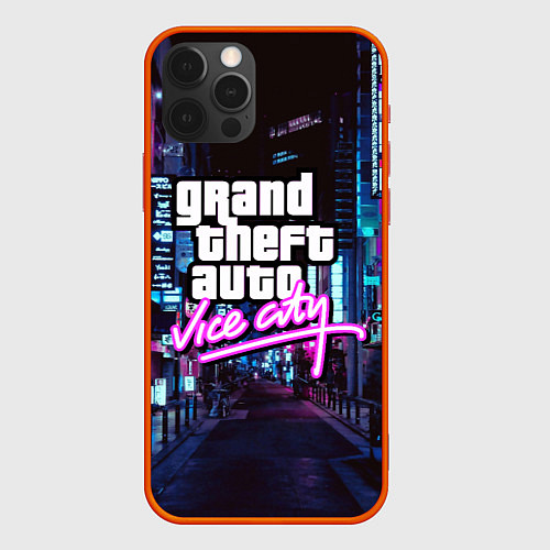 Чехол iPhone 12 Pro Max GTA / 3D-Красный – фото 1