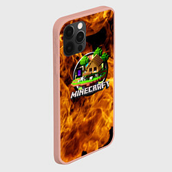 Чехол для iPhone 12 Pro Max Minecraft, цвет: 3D-светло-розовый — фото 2