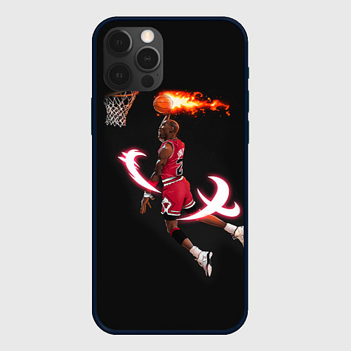 Чехол iPhone 12 Pro Max MICHAEL JORDAN / 3D-Черный – фото 1