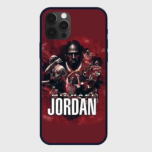 Чехол iPhone 12 Pro Max MICHAEL JORDAN / 3D-Черный – фото 1