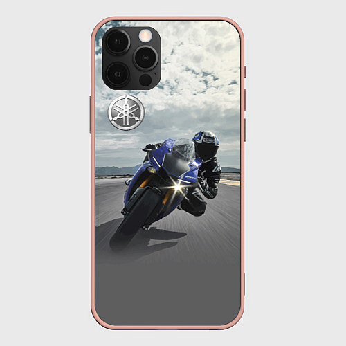 Чехол iPhone 12 Pro Max Yamaha / 3D-Светло-розовый – фото 1