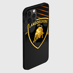 Чехол для iPhone 12 Pro Max Lamborghini, цвет: 3D-черный — фото 2