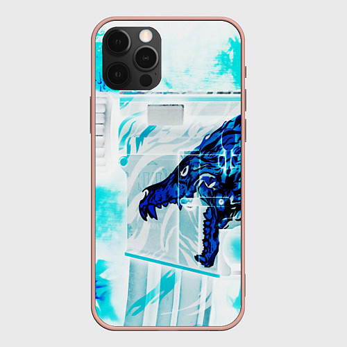 Чехол iPhone 12 Pro Max CS GO HOWL ВОЙ / 3D-Светло-розовый – фото 1