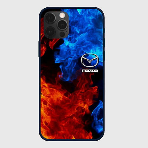 Чехол iPhone 12 Pro Max MAZDA / 3D-Черный – фото 1