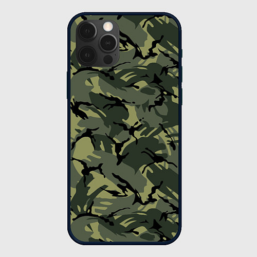 Чехол iPhone 12 Pro Max Камуфляж / 3D-Черный – фото 1