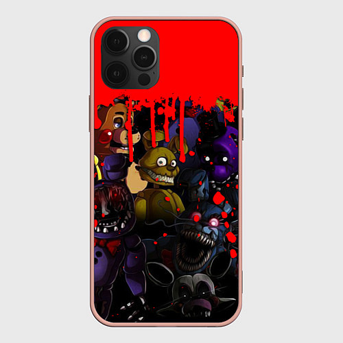 Чехол iPhone 12 Pro Max Five Nights At Freddys / 3D-Светло-розовый – фото 1